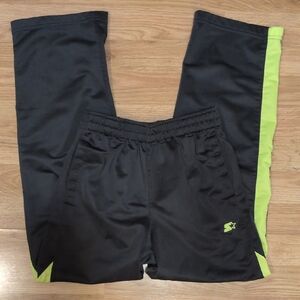 STARTER Kids Black Joggers with Neon Yellow Highlights